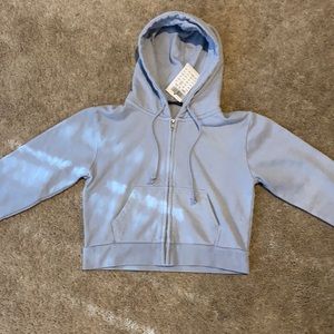Pale blue cropped brandy melville hoodie!